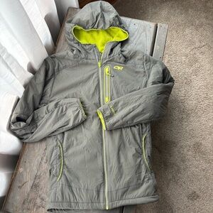 Outdoor Research Gray Jacket with Neon Accents